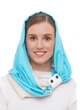 Шарф-снуд жіночий Мілан MyScarf зимовий one size білий і блакитний - зображення 2