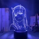 Настільний світильник-нічник 02 профіль Милий у Франксі - Darling in the Franxx 16 кольорів 3D USB (13135) - зображення 7