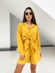 Костюм жіночий сорочка та шорти K&ML 574 L-XL (48-50) Гірчичний (574-03) - зображення 1