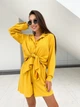 Костюм жіночий сорочка та шорти K&ML 574 L-XL (48-50) Гірчичний (574-03) - зображення 4