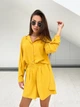 Костюм жіночий сорочка та шорти K&ML 574 L-XL (48-50) Гірчичний (574-03) - зображення 6