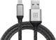 Кабель Real-El Premium USB A - Type C Leather 1 м Black-silver (EL123500049) - зображення 1