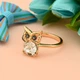 Кольцо Xuping с кристаллами Swarovski 83223 ширина 13 мм цвет белый позолота 18К - изображение 2
