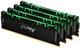 Оперативная память Kingston Fury DDR4-3000 32768MB PC4-24000 (Kit of 4x8192) Renegade RGB 1Rx8 Black (KF430C15RBAK4/32) - изображение 1