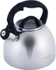 Чайник Kamille Whistling Kettle 2.7л з нержавіючої сталі зі свистком і скляною кришкою (чорна ручка) (KM-1089) - зображення 1