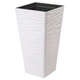 Горшок для цветов Form-Plastic Sahara Slim Квадро-40 белый со вставкой (3970-011) - изображение 1