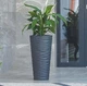 Горщик для квітів Form-Plastic Sahara Slim-40 антрацит із вставкою (2724-014) - зображення 2