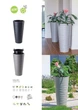 Горщик для квітів Form-Plastic Sahara Slim-35 сірий із вставкою (2790-055) - зображення 4