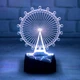 3D світильник з пультом та акумулятором 3D Lamp Колесо Огляди (LР-33825) - зображення 1
