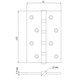 Петля дверна універсальна APECS 125*75-B4-G (11983) - зображення 2