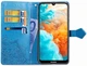 Чехол Vintage для Huawei Y6 2019 книжка кожа PU с визитницей голубой - изображение 4