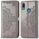 Чехол Vintage для Huawei Y6S 2019 книжка кожа PU с визитницей серый - изображение 5