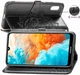 Чехол Vintage для Huawei Y6 2019 книжка кожа PU с визитницей черный - изображение 5