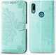Чехол Vintage для Huawei Y6S 2019 книжка кожа PU с визитницей бирюзовый - изображение 5
