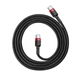 Кабель Baseus Cafule USB-C-USB-C, PD2.0 60W 1м Black/Red (CATKLF-G91) - зображення 2