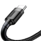Кабель Baseus Cafule USB-USB-C, 2A, 2м Black/Grey (CATKLF-CG1) - изображение 3