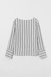 Блуза H&M 36 бело черный полоска 22057165489 - изображение 1