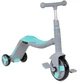 Самокат 3в1 JT 10181 Best Scooter, самокат-велобег-велосипед серо-голубой - изображение 1
