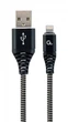 Кабель Cablexpert (CC-USB2B-AMLM-2M-BW) USB 2.0 A - Lightning, преміум, 2м, чорний - зображення 1