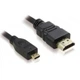Кабель Atcom HDMI - microHDMI (type D) (M/M), 2 м, черный (15268) блистер - изображение 1