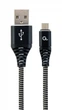Кабель Cablexpert (CC-USB2B-AMmBM-1M-BW) USB 2.0 A - microUSB, премиум, 1м, черный - изображение 1