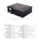 Проектор Мультимедийный Wi-Fi UNIC UC68 BK Lid , домашний кинотеатр 1800 люмен, светодиодный проектор с HD 1080p - зображення 3