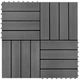 Терасна плитка Shumee 22 шт. 30 x 30 см 2 м² ДПК сіра 277797 - изображение 1