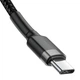 Кабель Baseus Cafule Type-C 3A PD 2.0 60W Flash Charging 1.0 м Grey/Black (CATKLF-GG1) - изображение 3