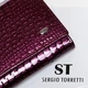 Женский кожаный кошелек на магнитах SERGIO TORRETTI W101-V-2 фиолетовый - изображение 3