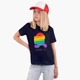 Дитяча футболка для дівчаток Амонг Ас Поп Іт (Amons Us Pop It Bubble Dimbl) (25186-W3280-79) 104-110 см Бавовна Темно-синій - зображення 2