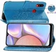 Чехол Vintage для Samsung A10s 2019 / A107F книжка с визитницей кожа PU голубой - изображение 5