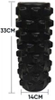 Массажный ролик EasyFit EVA Spikes 33 см черный (ролик-валик для МФР и йоги, массажер для спины, ног, рук, шеи) - изображение 1