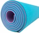 Коврик для йоги TPE+TC EasyFit ECO-Friendly 6 мм мятный с фиолетовым (мат-каремат спортивный, йогамат для фитнеса, пилатеса) - изображение 2