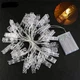 Світлодіодна гірлянда LTL з прищіпками для фото 20 led Warm White довжина 3,0 метра на батарейках 2 шт AA - зображення 3