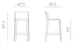 Полубарный стілець Nardi Trill Stool Mini Tortora - зображення 2