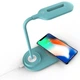 Бездротова зарядка зі світлодіодною лампою HT-12 Wireless Charger with LED Desk Lamp (Light Blue) - зображення 1
