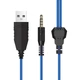 Наушники игровые BOROFONE BO101 с микрофоном LED Racing headphones Hi-Res AUX black-blue - изображение 3