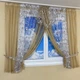 Занавеска на кухню со шторками TG Home №445 беж сакура - изображение 2