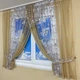 Занавеска на кухню со шторками TG Home №445 беж сакура - изображение 3