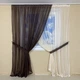Комплект шифоновых тюлей TG Home №425 2шт. 3*2,70м и подхваты шоколад+крем - изображение 3