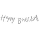 Святкова гірлянда букви Happy Birthday (фольга срібна) - зображення 1