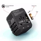 Мережевий універсальний адаптер 4 USB + Type-C Розетка для подорожей (EU, UK, USA) M+ NA1 - зображення 2