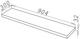 Полка DC Gina 905х300х32 мм Графитовая ordf (DC123955) - изображение 2