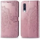 Чехол Vintage для Samsung A50 2019 / A505F книжка кожа PU с визитницей розовый - изображение 5