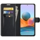 Чехол IETP для Xiaomi Redmi Note 10 Pro книжка кожа PU с визитницей черный - изображение 3