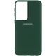 Чохол Silicone Cover My Color Full Protective (A) Samsung Galaxy S21 Ultra Зелений / Dark green Без бренду - зображення 1