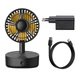 Вентилятор Baseus Hermit desktop wireless charger with oscillating fan |10W Qi| з бездротовою зарядкою для Android|iOS - зображення 2