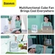 Вентилятор Baseus cube Shaking Fan 5400mAh, 15-45°, 700g - зображення 8