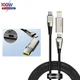 Кабель Baseus Combo Type-C to Type-C+DC Flash Series One-for-two Fast Charging Square Head 2m, 100W, 5A - изображение 1