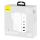 Блок питания Baseus 100W GaN2 Pro Quick Charger |2xUSB/2xType-C, QC/PD, 5A| + кабель USB-C 100W для MacBook/Huawei/Samsung/Asus/Google/Lenovo white - изображение 3
